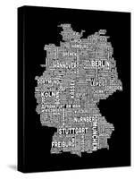 Text Map of Germany Map-Michael Tompsett-Stretched Canvas