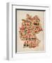 Text Map of Germany Map-Michael Tompsett-Framed Art Print