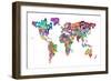 Text Map of the World-Michael Tompsett-Framed Premium Giclee Print