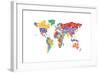 Text Map of the World-Michael Tompsett-Framed Art Print