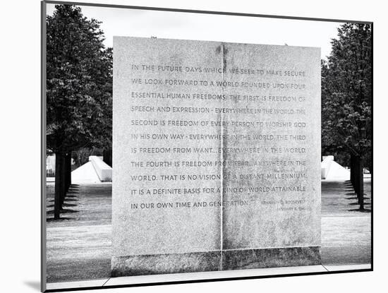 Text of FDR's Four Freedoms Speech, Memorial to the President, Manhattan, New York-Philippe Hugonnard-Mounted Premium Photographic Print
