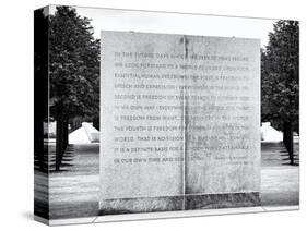 Text of FDR's Four Freedoms Speech, Memorial to the President, Manhattan, New York-Philippe Hugonnard-Stretched Canvas