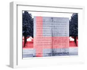 Text of FDR's Four Freedoms Speech, Memorial to the President, Manhattan, New York-Philippe Hugonnard-Framed Premium Photographic Print
