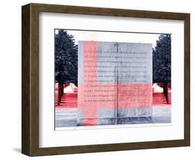 Text of FDR's Four Freedoms Speech, Memorial to the President, Manhattan, New York-Philippe Hugonnard-Framed Photographic Print