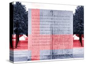Text of FDR's Four Freedoms Speech, Memorial to the President, Manhattan, New York-Philippe Hugonnard-Stretched Canvas