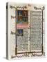 Text Page with Biblical Scenes, Late 14th Century-null-Stretched Canvas