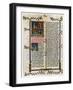 Text Page with Biblical Scenes, Late 14th Century-null-Framed Giclee Print