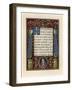 Text Page with the Virgin and Two Peacocks, C1490-null-Framed Giclee Print