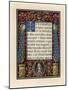 Text Page with the Virgin and Two Peacocks, C1490-null-Mounted Giclee Print