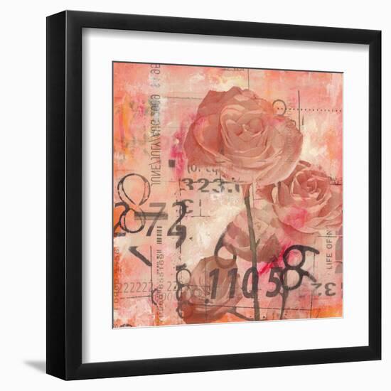 Text Roses-Jane Bellows-Framed Art Print