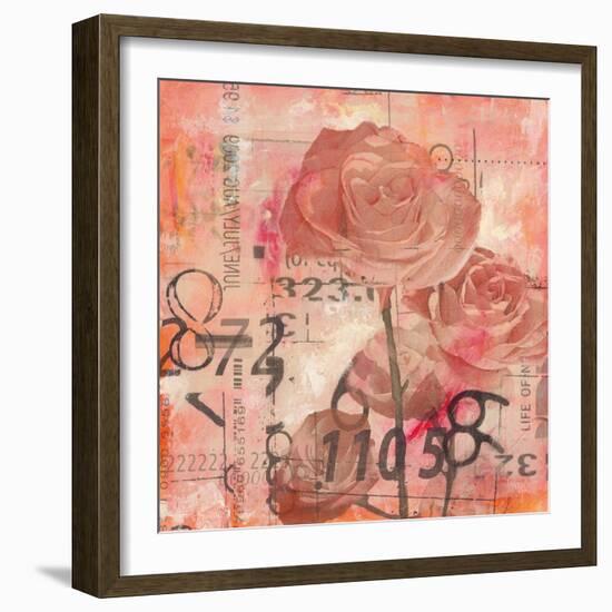 Text Roses-Jane Bellows-Framed Art Print