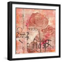 Text Roses-Jane Bellows-Framed Art Print