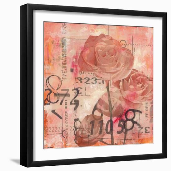 Text Roses-Jane Bellows-Framed Art Print