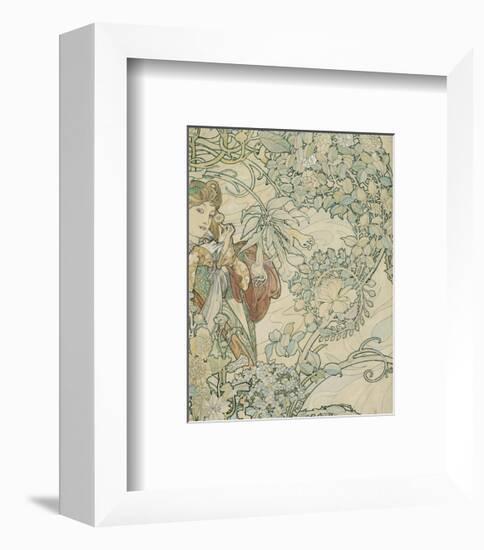 Textile Design-Alphonse Mucha-Framed Premium Giclee Print