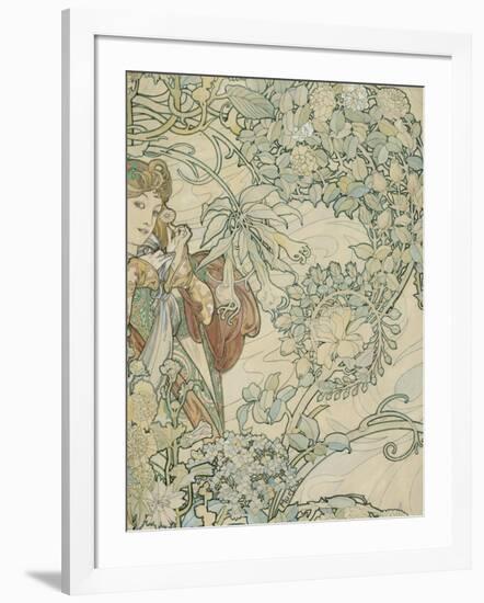 Textile Design-Alphonse Mucha-Framed Giclee Print