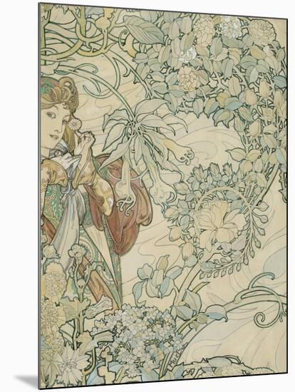 Textile Design-Alphonse Mucha-Mounted Giclee Print