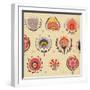 Textile Flowers II-Victoria Borges-Framed Art Print