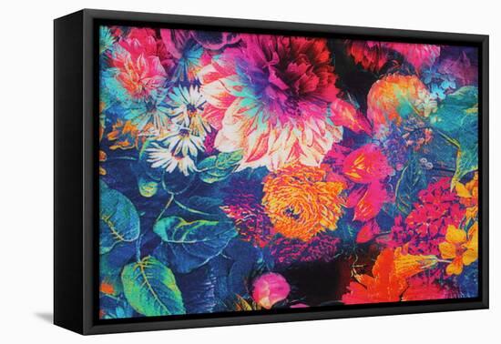 Textile Flowers-null-Framed Stretched Canvas