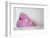 Textile Heart, Pink Checked with Buttons-Andrea Haase-Framed Photographic Print