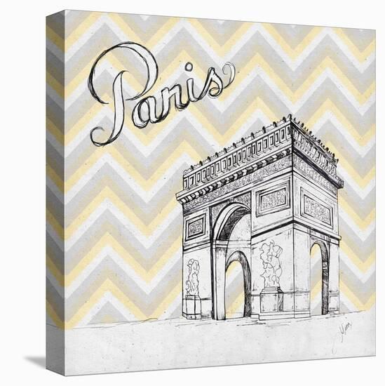 Textile Paris-Gina Ritter-Stretched Canvas