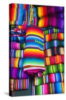 Textile Souvenirs in Market, Sacatepequez, Santiago, Guatemala-Michael DeFreitas-Stretched Canvas