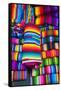 Textile Souvenirs in Market, Sacatepequez, Santiago, Guatemala-Michael DeFreitas-Framed Stretched Canvas