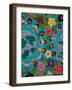 Textile with Children Holding Hands, Lake Atitlan, Western Highlands, Guatemala-Cindy Miller Hopkins-Framed Photographic Print