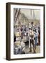 Textile Workers in a Northern Mill, 19th Century-null-Framed Giclee Print