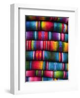 Textiles at Chichicastenango Market, Guatemala, Central America-Sergio Pitamitz-Framed Photographic Print