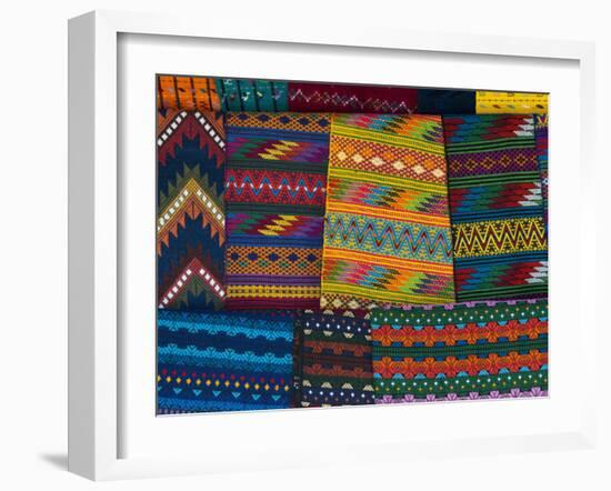 Textiles, Santiago Atitlan, Lake Atitlan, Guatemala, Central America-Sergio Pitamitz-Framed Photographic Print