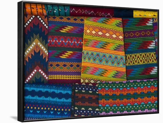 Textiles, Santiago Atitlan, Lake Atitlan, Guatemala, Central America-Sergio Pitamitz-Framed Photographic Print