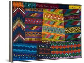 Textiles, Santiago Atitlan, Lake Atitlan, Guatemala, Central America-Sergio Pitamitz-Framed Photographic Print