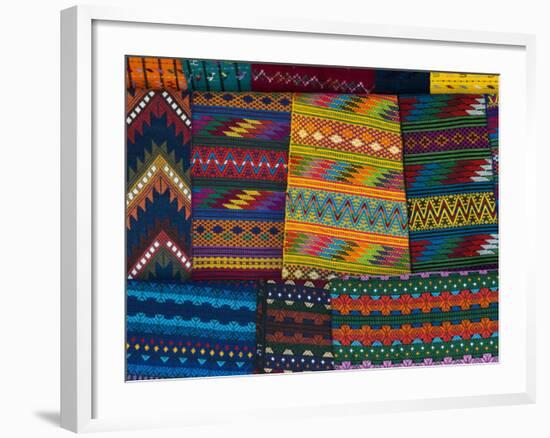 Textiles, Santiago Atitlan, Lake Atitlan, Guatemala, Central America-Sergio Pitamitz-Framed Photographic Print