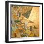 Texture, Background and Colorful Image of an Original Abstract Painting Composition,Oil on Canvas-ralwel-Framed Art Print