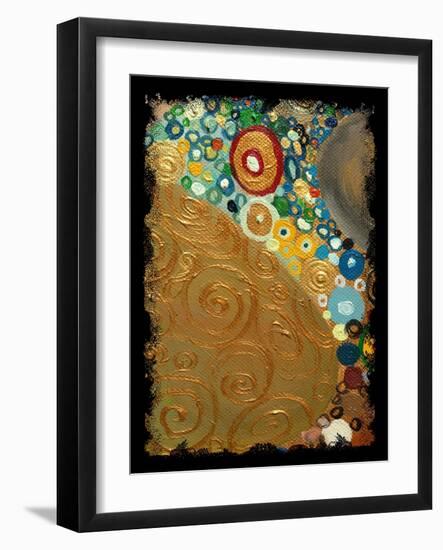 Texture, Background and Colorful Image of an Original Abstract Painting,Oil on Canvas-ralwel-Framed Art Print