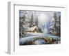 Texture Oil Painting, Impressionism Oil Painting Winter Landscape-Koliadzynska Iryna-Framed Art Print