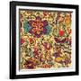 Texture with Flowers and Birds-Little_cuckoo-Framed Art Print