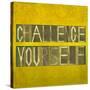 Textured Background Image And Design Element Depicting The Words "Challenge Yourself"-nagib-Stretched Canvas