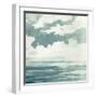 Textured Blue Seascape I-Emma Caroline-Framed Art Print