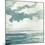 Textured Blue Seascape I-Emma Caroline-Mounted Art Print