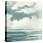 Textured Blue Seascape I-Emma Caroline-Stretched Canvas