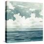 Textured Blue Seascape II-Emma Caroline-Stretched Canvas