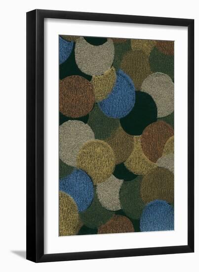 Textured Circles-Found Image Press-Framed Giclee Print