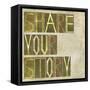 Textured Earthy Background Image And Design Element Depicting The Words "Share Your Story"-nagib-Framed Stretched Canvas