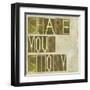 Textured Earthy Background Image And Design Element Depicting The Words "Share Your Story"-nagib-Framed Art Print