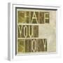 Textured Earthy Background Image And Design Element Depicting The Words "Share Your Story"-nagib-Framed Art Print