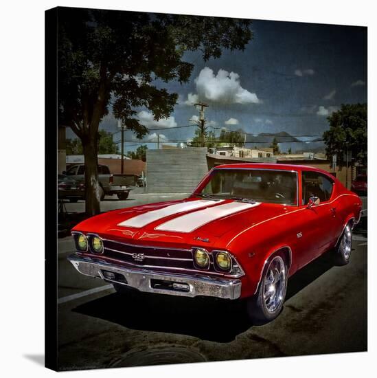 Textured Image of Classic Car in America-Salvatore Elia-Stretched Canvas