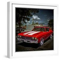 Textured Image of Classic Car in America-Salvatore Elia-Framed Photographic Print