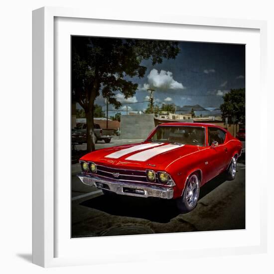 Textured Image of Classic Car in America-Salvatore Elia-Framed Photographic Print