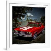 Textured Image of Classic Car in America-Salvatore Elia-Framed Photographic Print